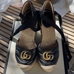 Gucci Napa espadrille wedges